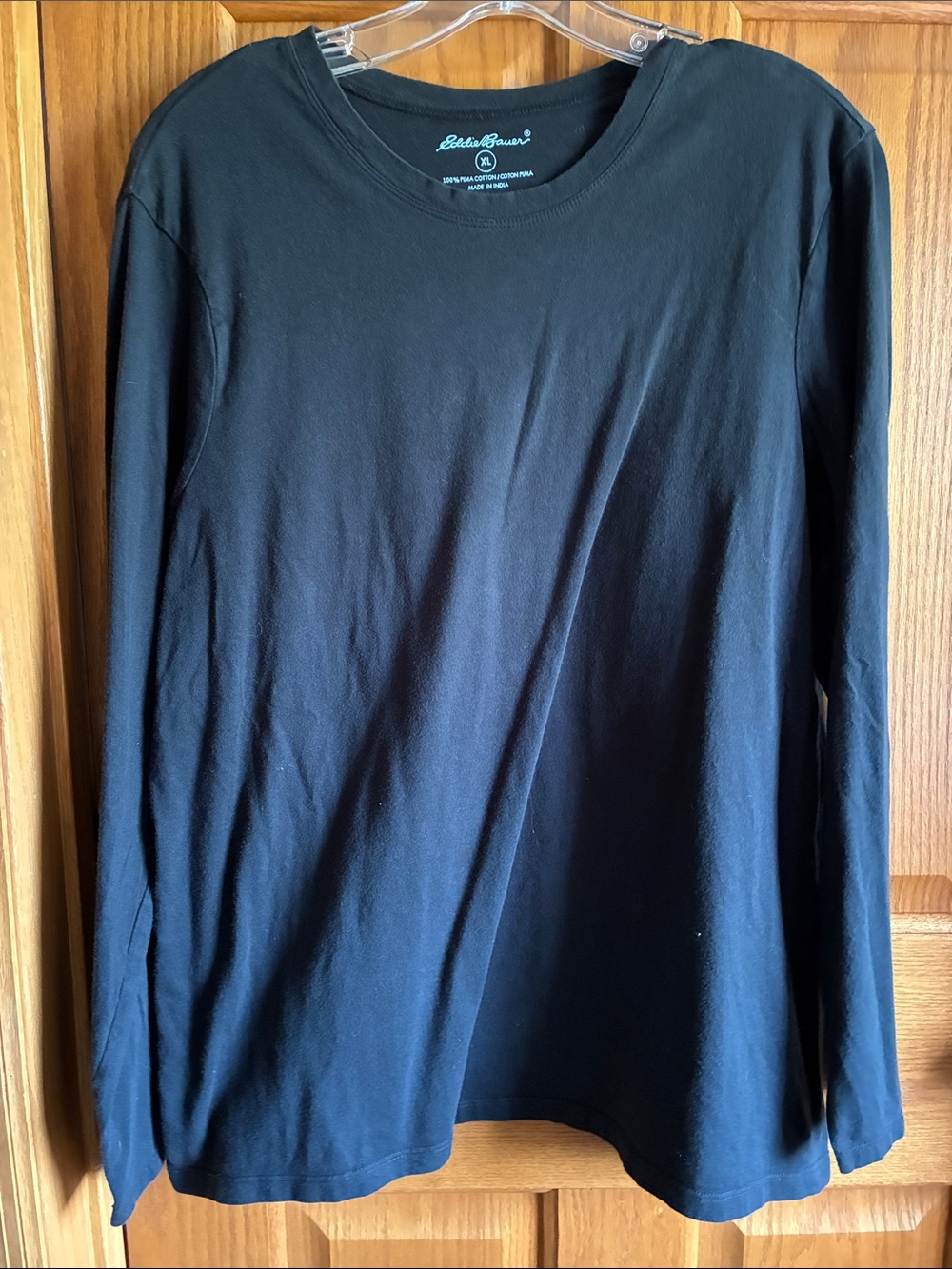 Eddie Bauer Black Long-Sleeve Crewneck Tee